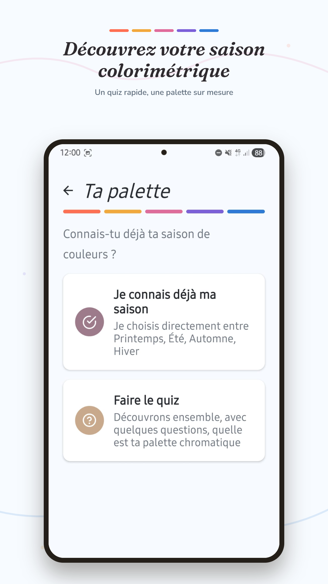 Découvre ta saison colorimétrique