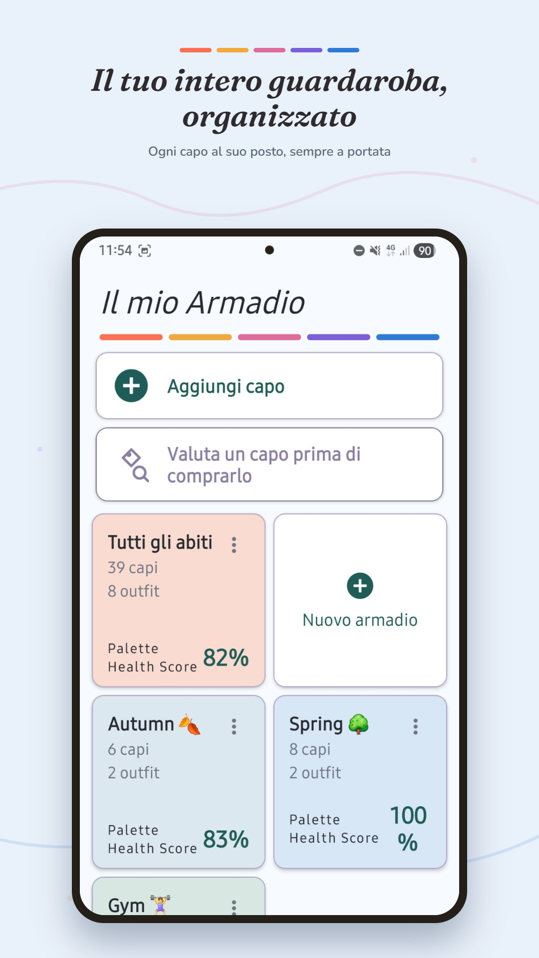 Il tuo intero guardaroba, organizzato