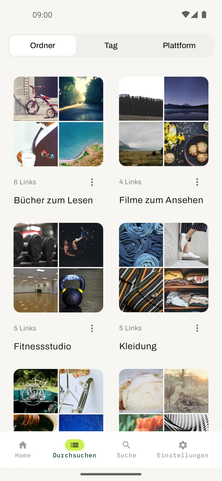 Elephant — durchsuche deine Links nach Ordner, Tag oder Plattform