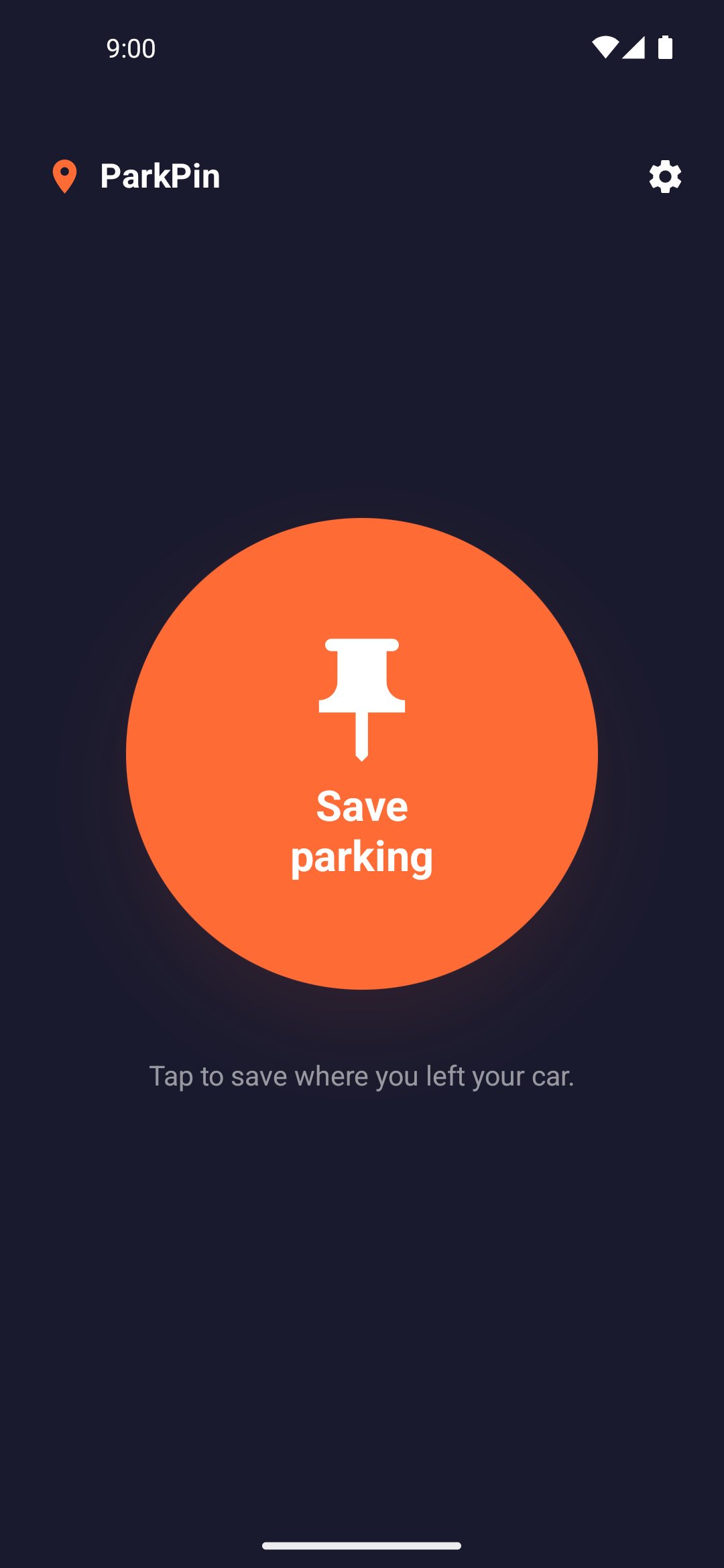 Park Pin — save parking screen