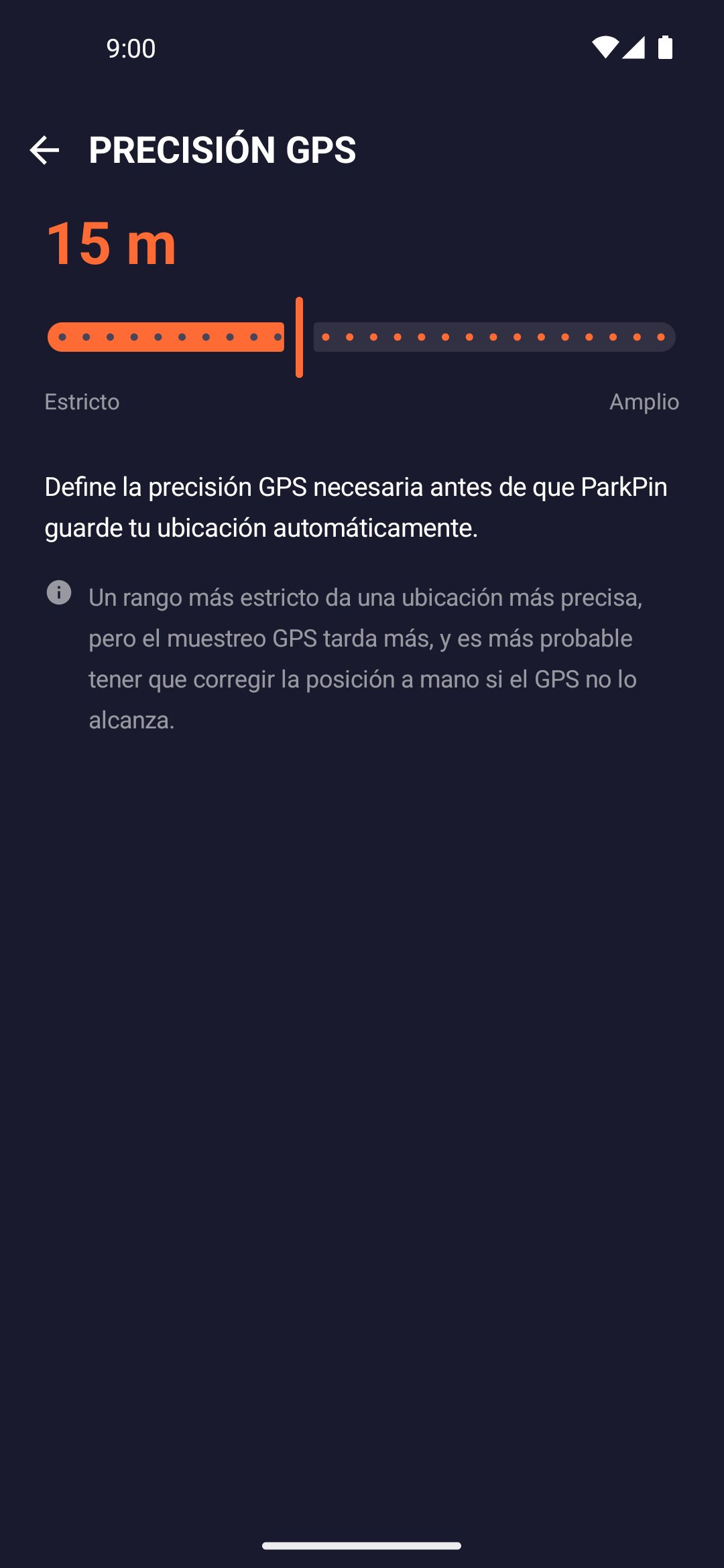 Ajuste de precisión del GPS