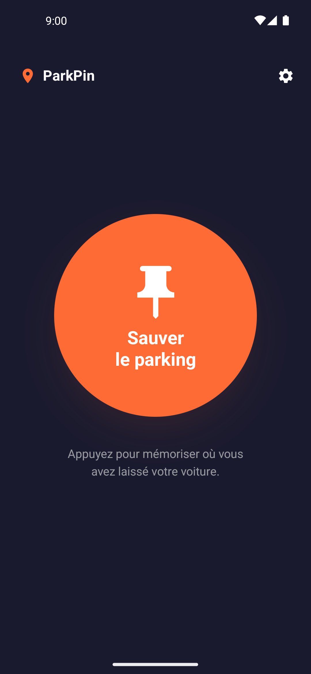 Park Pin — écran de sauvegarde du stationnement